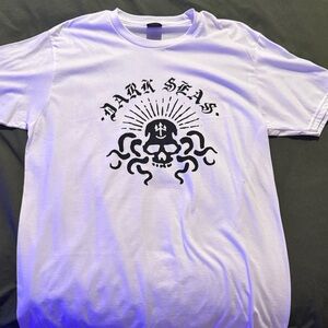 Dark Seas White Skull Graphic Tee